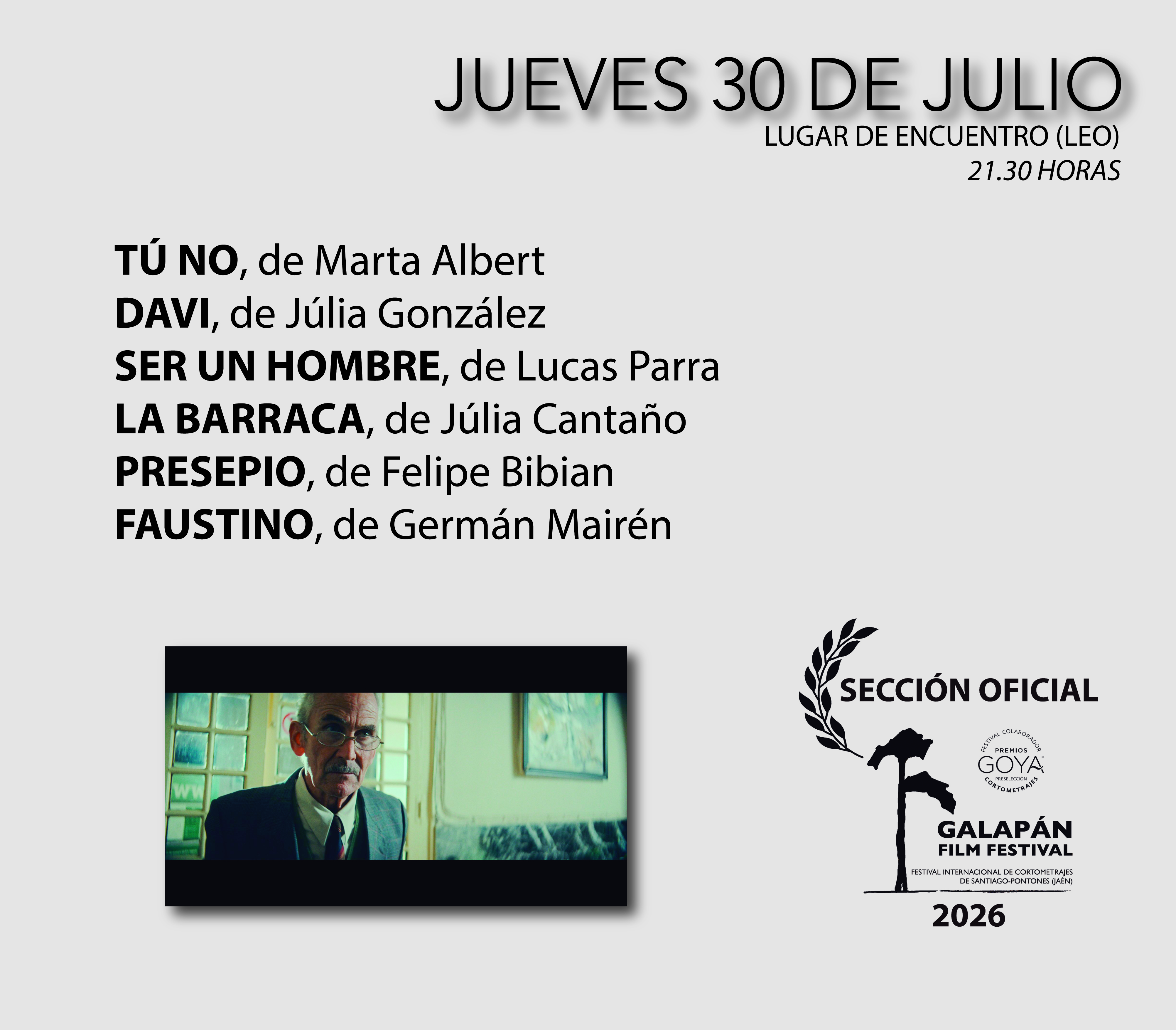 Galapán Film Festival Programa 2026