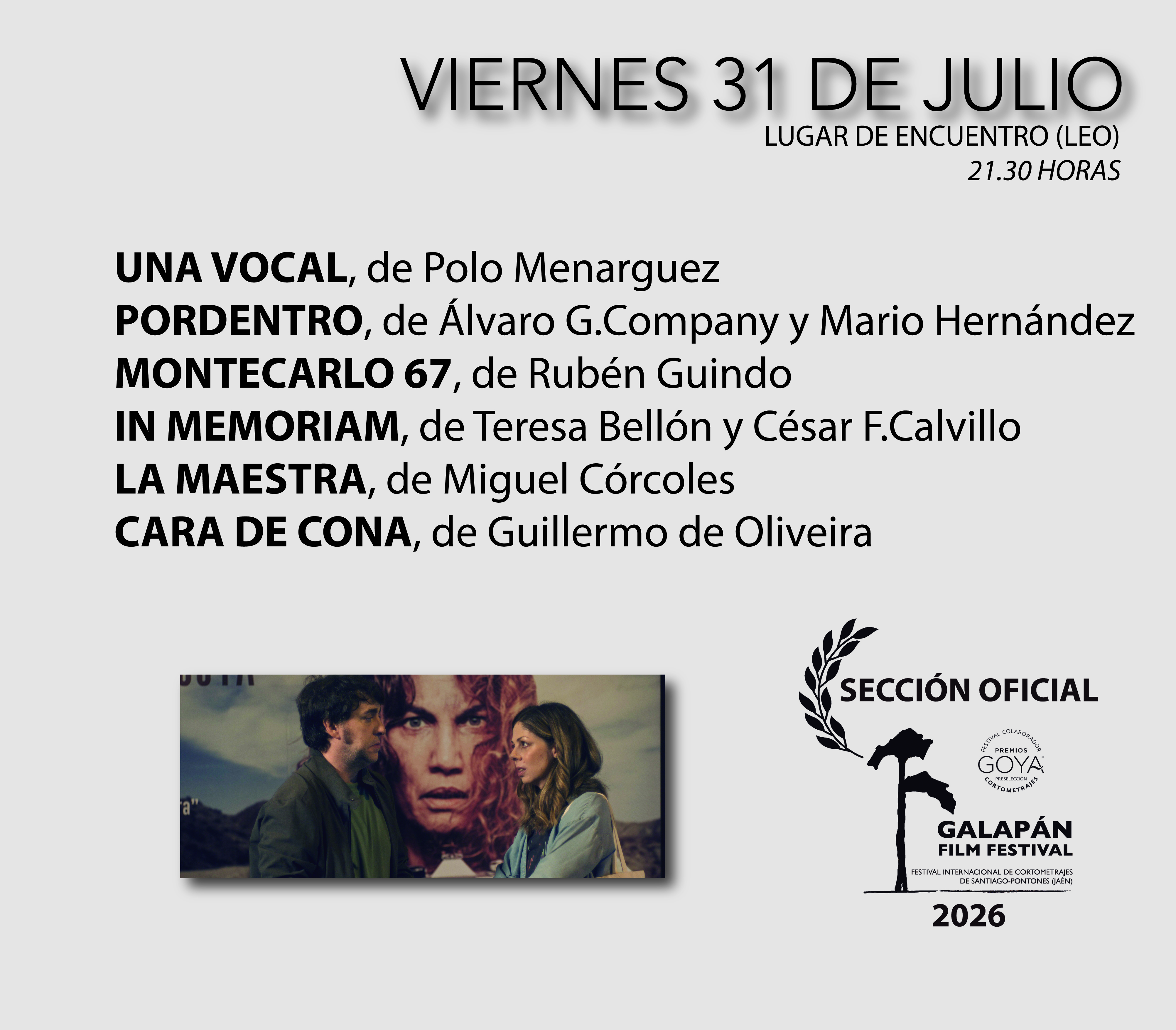 Galapán Film Festival Programa 2026